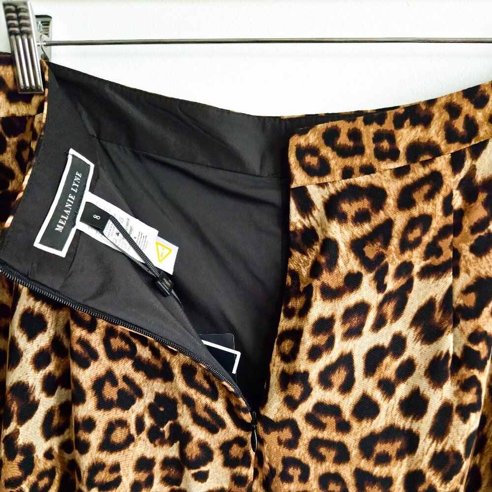 Melanie Lyne Leopard Print Front Slit Maxi Skirt | NWT | Size 8 - Picture 6 of 8